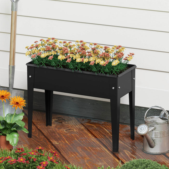 Costway Raised Garden Bed Elevated Metal Planter Box With Legs Drainage Holes Gardening Box