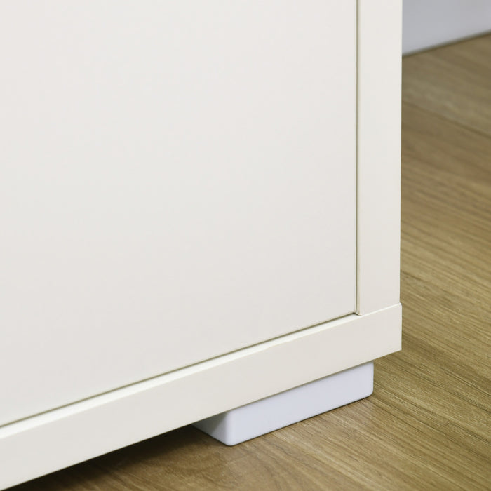 HOMCOM Storage Cabinet Sideboard Buffet Cabinet with 4 Doors White