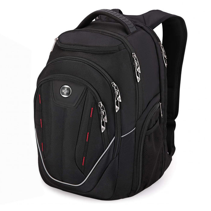 Swissdigital Terabyte Backpack – 15.6\" Laptop Bag, USB Charging, SDD Finder, RFID Protection, Large Capacity, 2-Year Warranty
