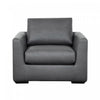 Cleo Contemporary Upholstered Accent Chair in Pewter | Fauteuil d’appoint contemporain Cleo en tissu gris etain