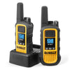 2 Dewalt Dxfrs800 Walkie Talkies Plus Earpieces - 2 Watt, Heavy Duty, 22 Channel Long Range Two Way Radios