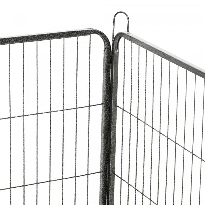 Pawhut Heavy Duty Dog Playpen, 16 Panels Pet Playpen Dog Fence, Portable Puppy Exercise Pen, With 2 Doors Locking Latch, Outdoor Or Indoor Use 31.5\" Height