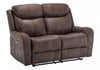Large 2-Seater Power Reclining Love Seat, 60" Wide, Usb Port Included, Brown Leather-Look Recliner | Grand Causeuse 2 Places Inclinable Electrique, 60"L, Port Usb Inclus, Aspect Cuir Brun