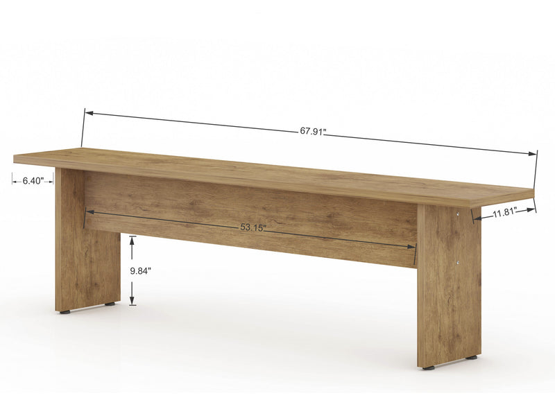 Nomad Modern 3-Piece Dining Set in Natural
