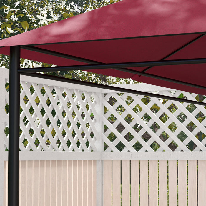 Outsunny 10' X 13' Gazebo Canopy Replacement, Outdoor Gazebo Cover Top Roof Replacement With Vents And Drain Holes, (top Cover Only), Wine Red