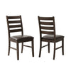 Radcliffe 5-Piece Solid Wood Dining Set with Ladder Back Chairs, Dark Brown (Seats 4) | Ensemble de salle a manger Radcliffe 5 pieces en bois massif avec chaises a dossier echelle, brun fonce (4 places)