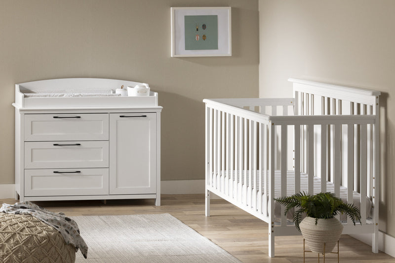 Daisie Changing Table With Removable Rim - Pure White 