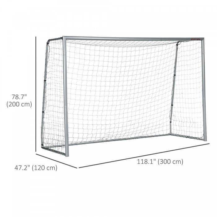 Soozier 10ft X 6.5ft Soccer Goal With All Weather Net And Ground Stakes