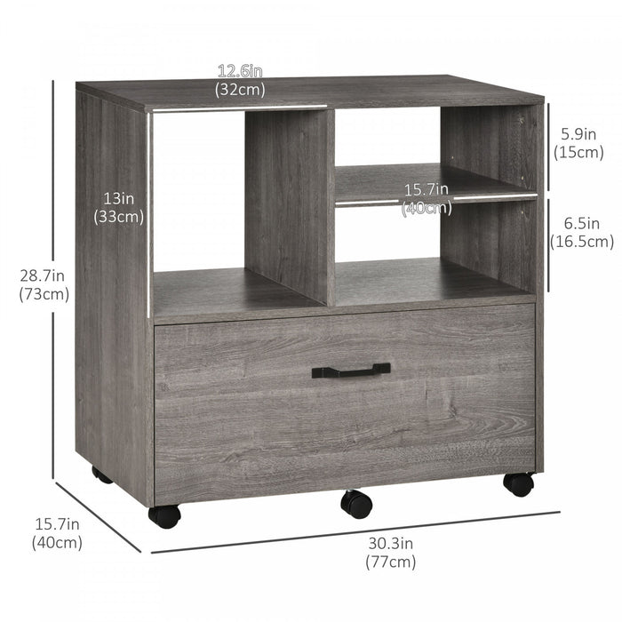 Vinsetto Filing Cabinet With Hanging Rail