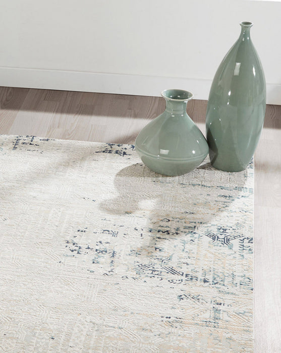 Amber Traditional 8'11\" x 12'6\" Area Rug in Grey Indoor Area Rug