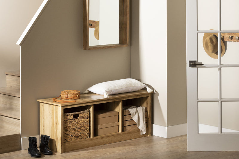 Toza Mudroom Storage Bench - Nordik Oak