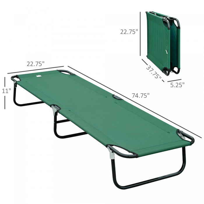 Outsunny Folding Camping Cot For Adults Portable Outdoor Sleeping Bed