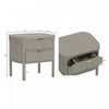 Park Contemporary 24" Solid Wood Nightstand in Gray (2-Drawer) | Table de nuit contemporaine Park 24" en bois massif gris (2 tiroirs)