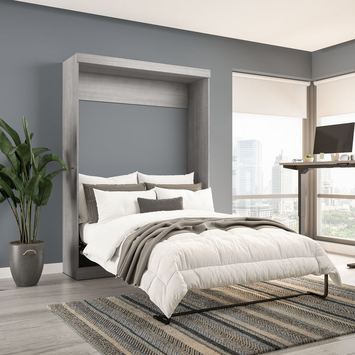 Bestar Pur 59 W Full Murphy Bed - Platinum Grey