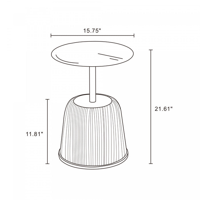 Anderson Modern 2-Piece End Table in Gray and Cream
