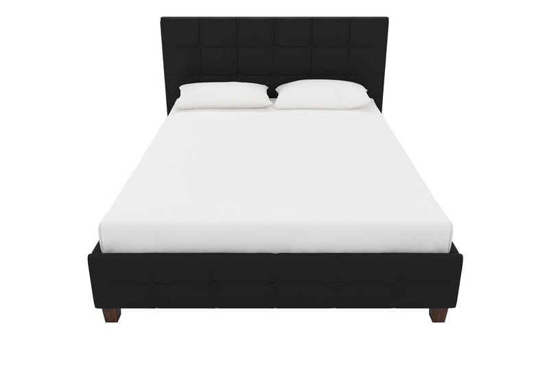 DHP Rose Fabric Full Bed - Black