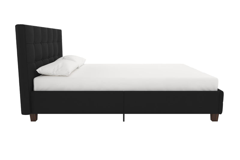 DHP Rose Fabric Full Bed - Black