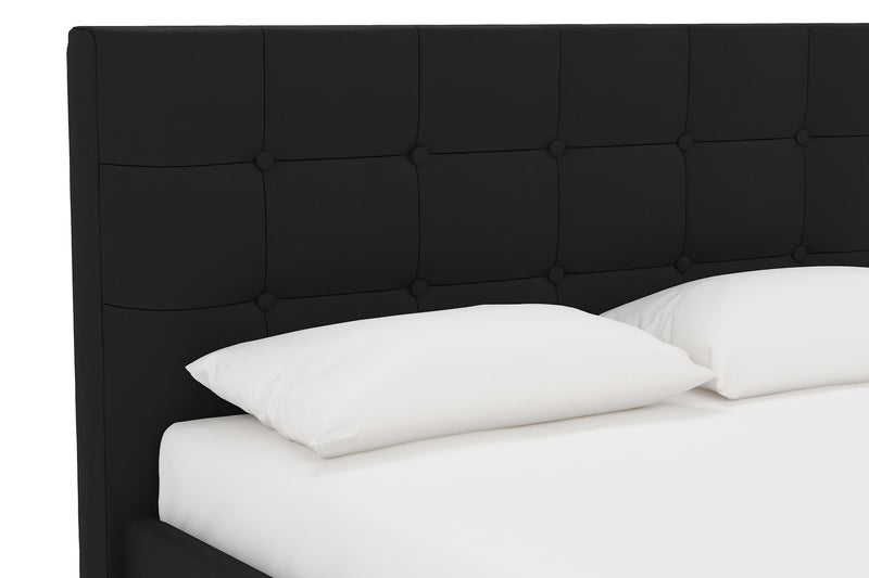 DHP Rose Fabric Full Bed - Black