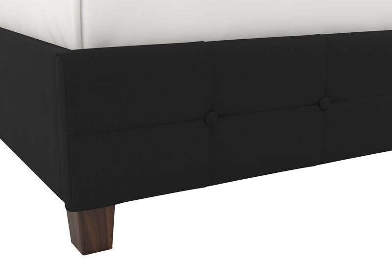 DHP Rose Fabric Full Bed - Black
