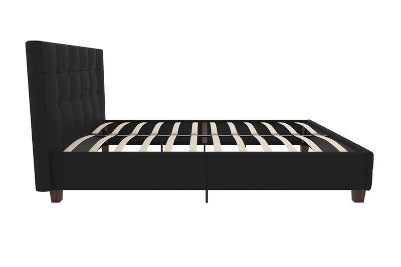 DHP Rose Fabric Full Bed - Black