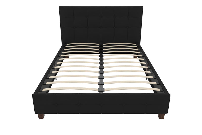 DHP Rose Fabric Full Bed - Black