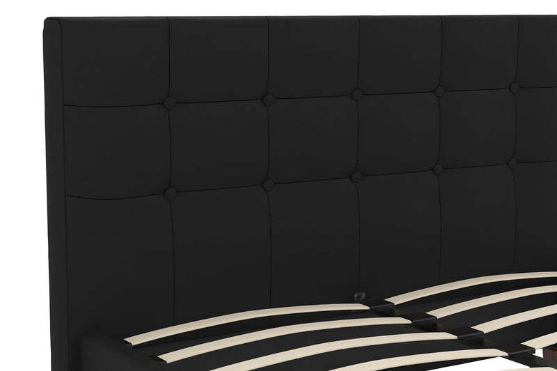 DHP Rose Fabric Full Bed - Black