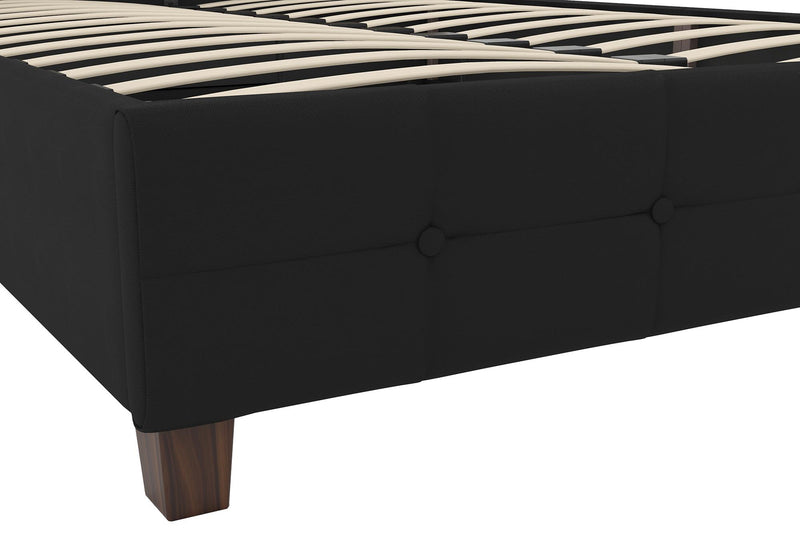 DHP Rose Fabric Full Bed - Black