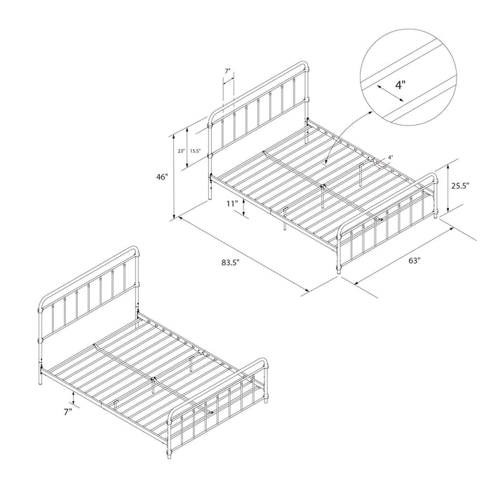 DHP Wallace Metal Queen Bed - Black