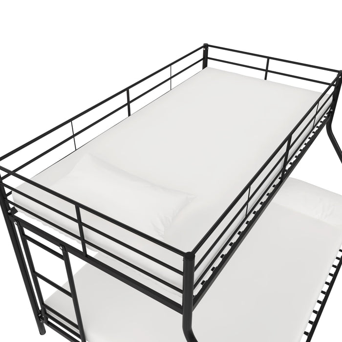 Dorel Home Mainstays Small Space Junior Twin Over Full Metal Bunk Bed - Black