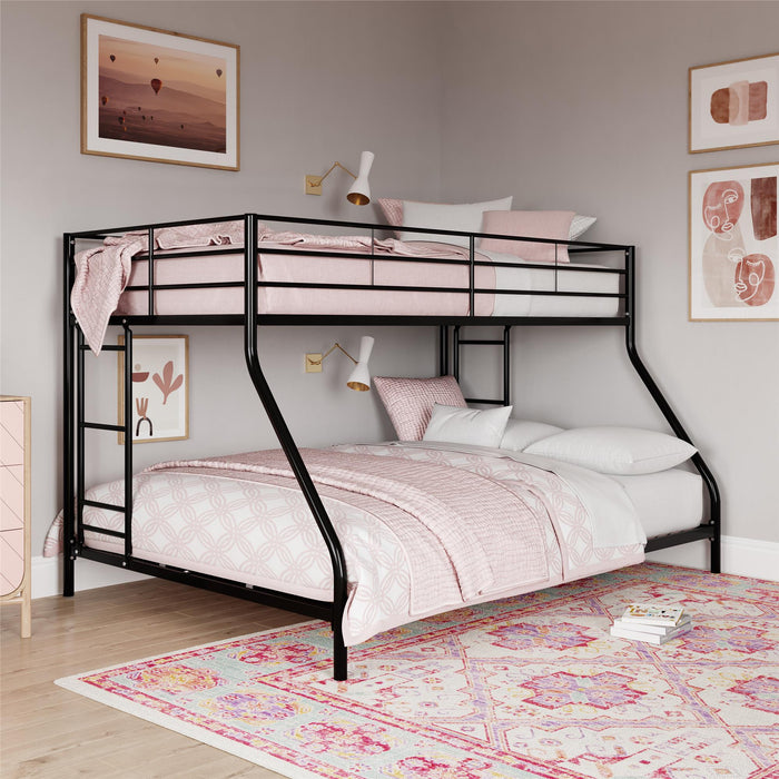 Dorel Home Mainstays Small Space Junior Twin Over Full Metal Bunk Bed - Black