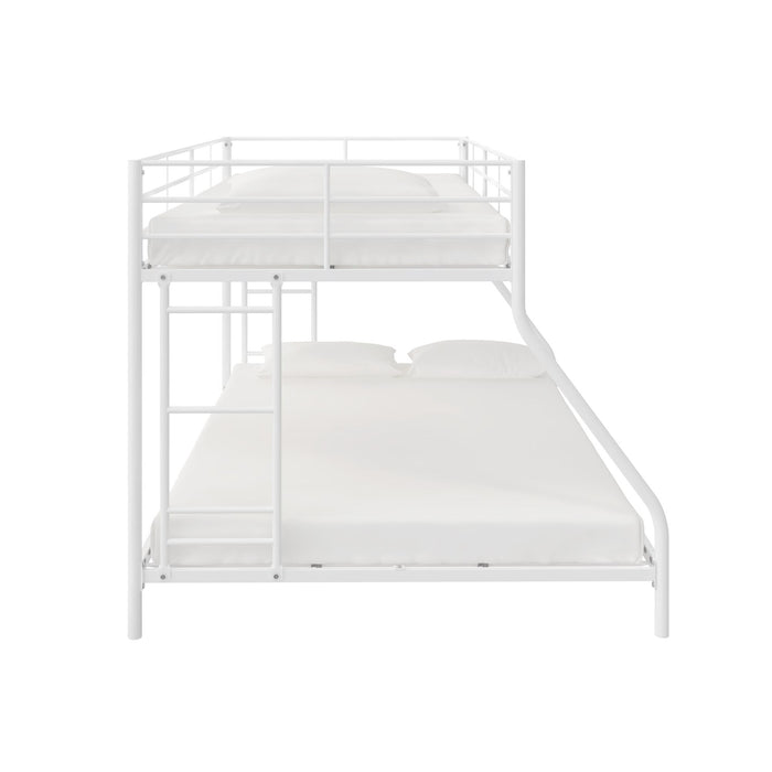 DHP Small Space Twin-Over-Full Metal Bunk Bed - Off-White