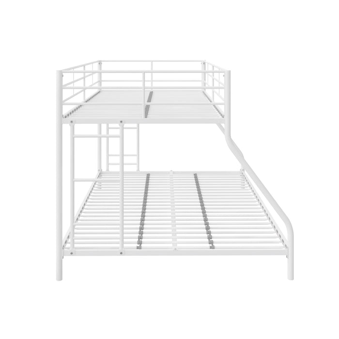 DHP Small Space Twin-Over-Full Metal Bunk Bed - Off-White