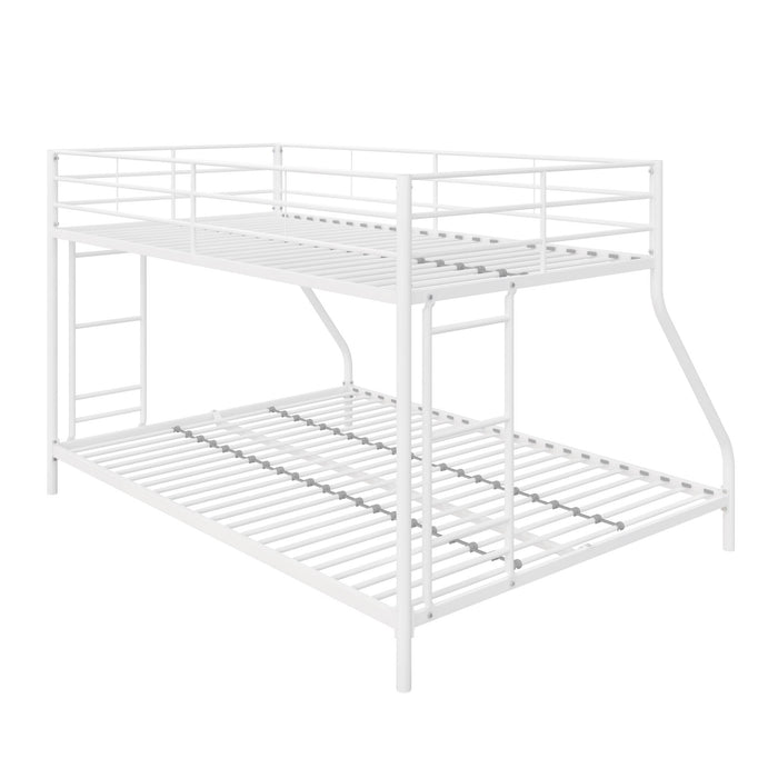DHP Small Space Twin-Over-Full Metal Bunk Bed - Off-White
