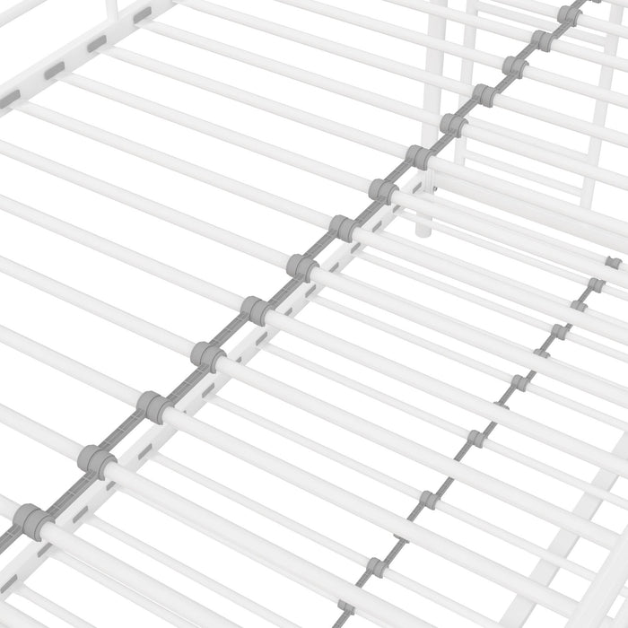 DHP Small Space Twin-Over-Full Metal Bunk Bed - Off-White