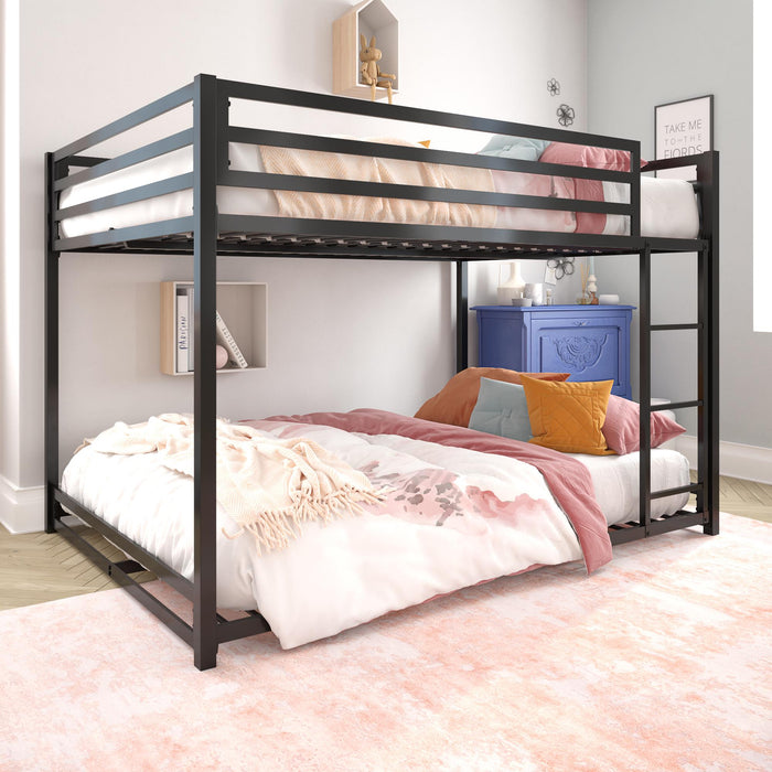 DHP Miles Metal Full/Full Bunk Bed - Black
