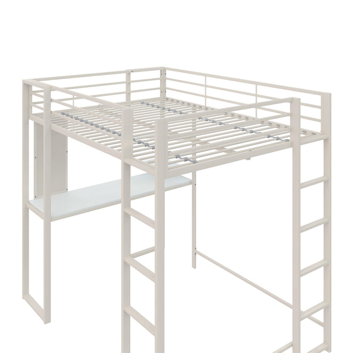 DHP Abode Full Size Metal Loft Bed - Off White
