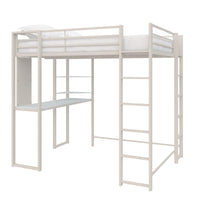 DHP Abode Full Size Metal Loft Bed - Off White