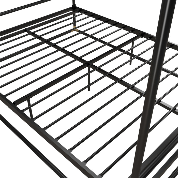 Cosmoliving By Cosmopolitan Celeste Canopy Metal Queen Bed - Black/Gold