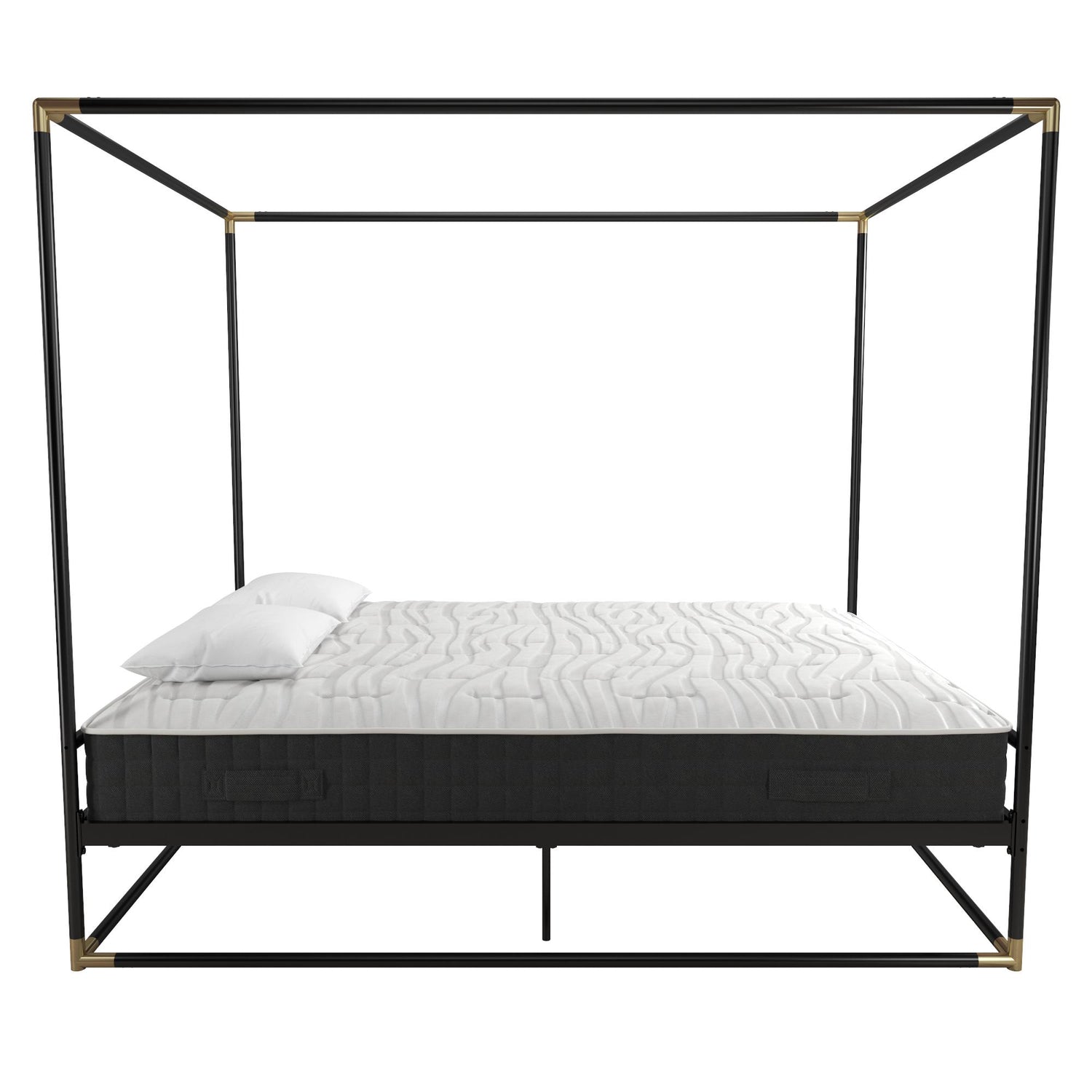 Cosmoliving By Cosmopolitan Celeste Canopy Metal Queen Bed Black The Brick