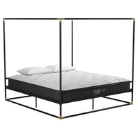 Cosmoliving By Cosmopolitan Celeste Canopy Metal King Bed - Black/Gold