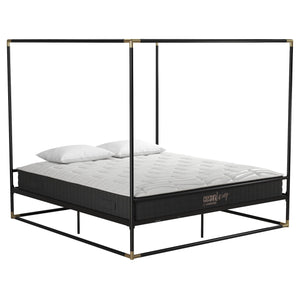 Cosmoliving By Cosmopolitan Celeste Canopy Metal King Bed - Black/Gold