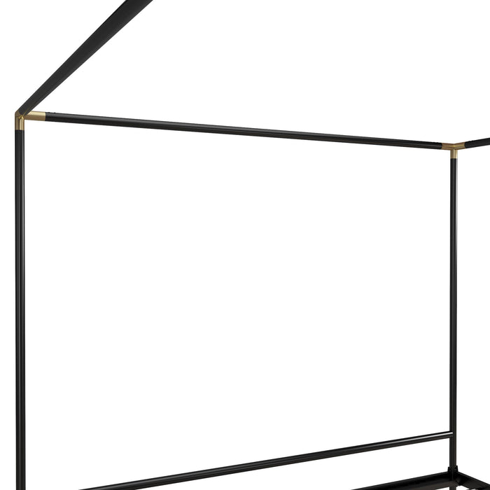 Cosmoliving By Cosmopolitan Celeste Canopy Metal King Bed - Black/Gold