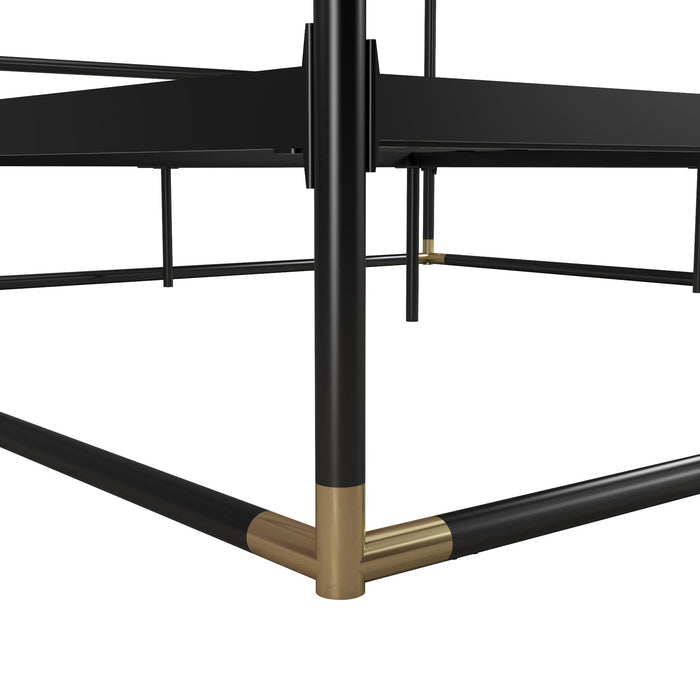 Cosmoliving By Cosmopolitan Celeste Canopy Metal King Bed - Black/Gold
