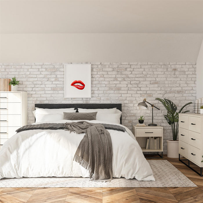 Novogratz Kelly Nightstand - Ivory Oak