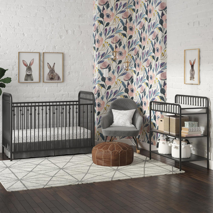 Little Seeds Monarch Hill Ivy Metal Baby Crib - Black