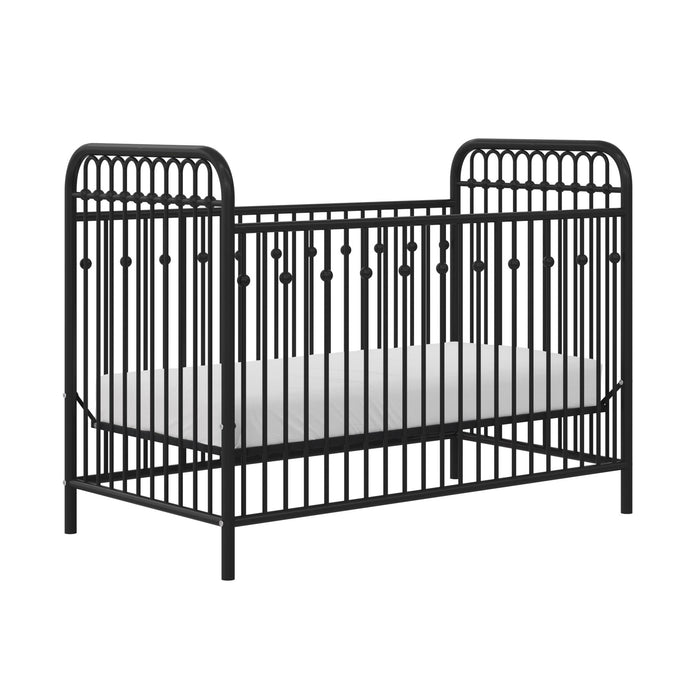 Little Seeds Monarch Hill Ivy Metal Baby Crib - Black