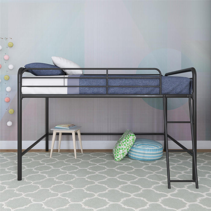 DHP Jett Junior Full Metal Loft Bed - Black