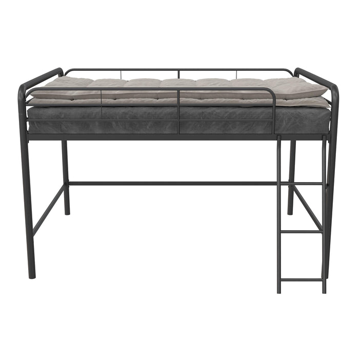 DHP Jett Junior Full Metal Loft Bed - Black