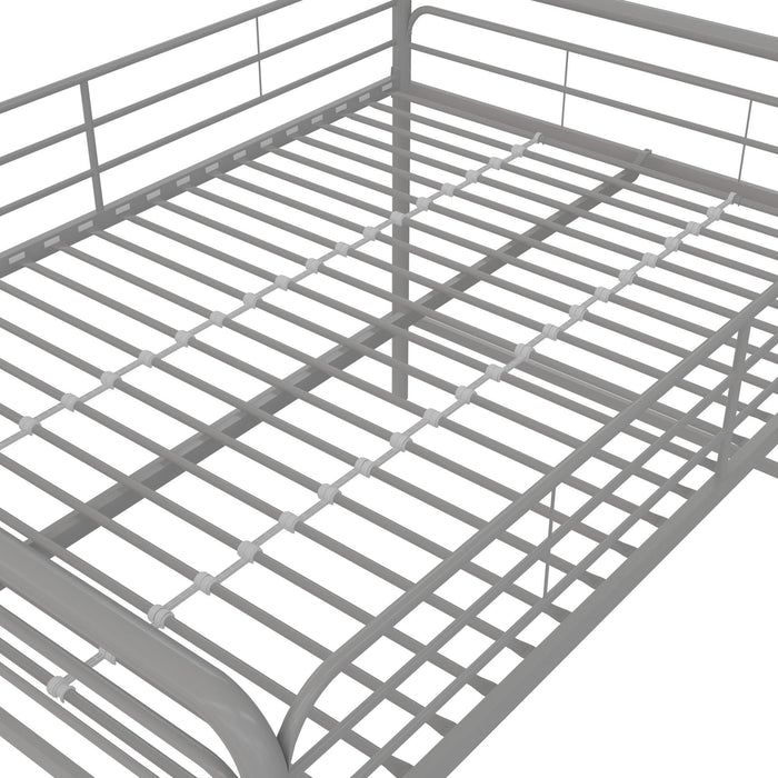 DHP Jett Junior Full Metal Loft Bed - Silver