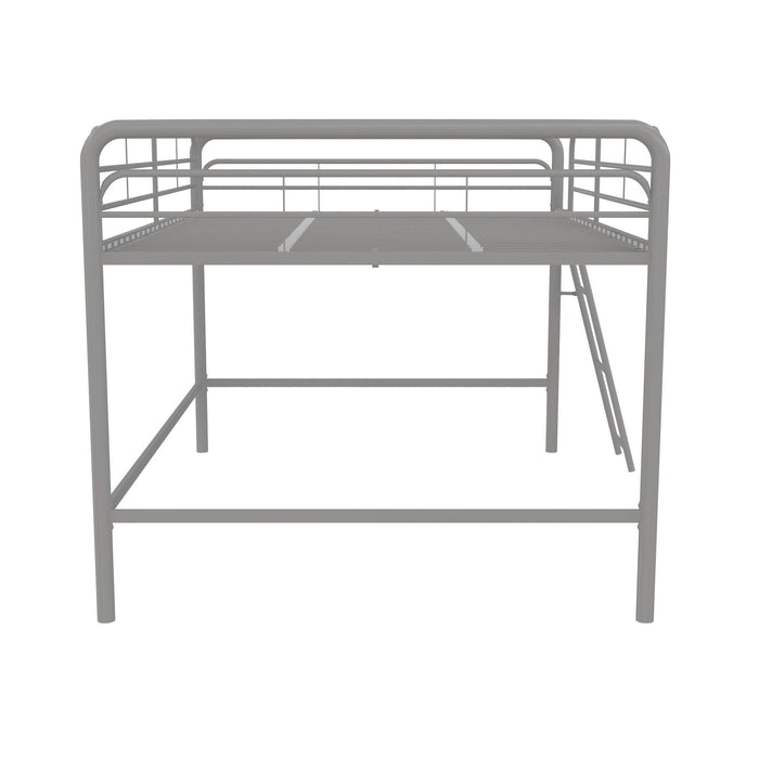 DHP Jett Junior Full Metal Loft Bed - Silver
